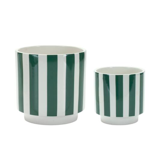 Decorative Striped Pot Set